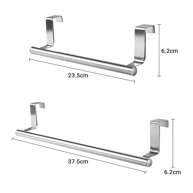 Stainless Steel Cabinet Door Towel Bar Rack | 1 or 2 Pack
