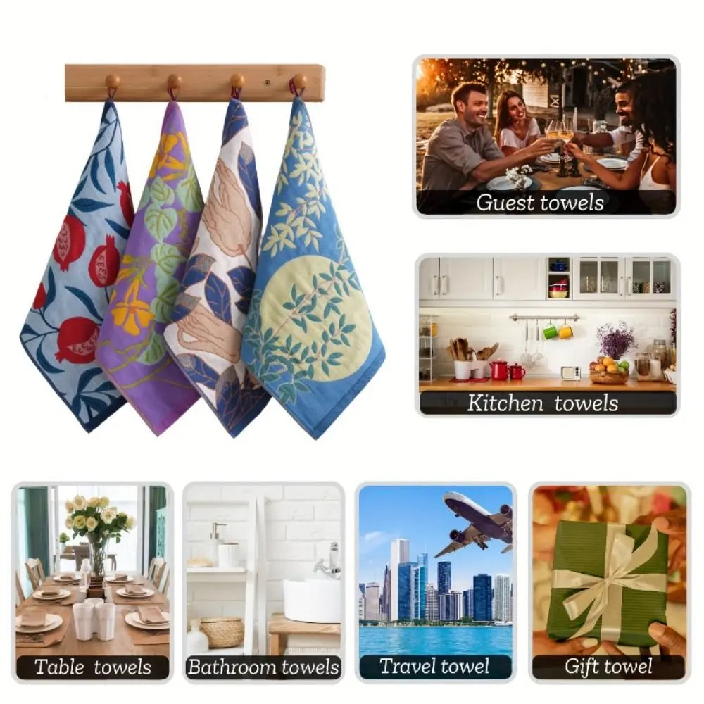 4-Layer Cotton Gauze Kitchen Towel – Quick Dry Hand Towel 34x40cm