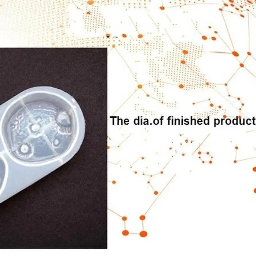 Falling Stone Silicone Mold Holes Galaxy Resin Space Jewelry DIY Soft