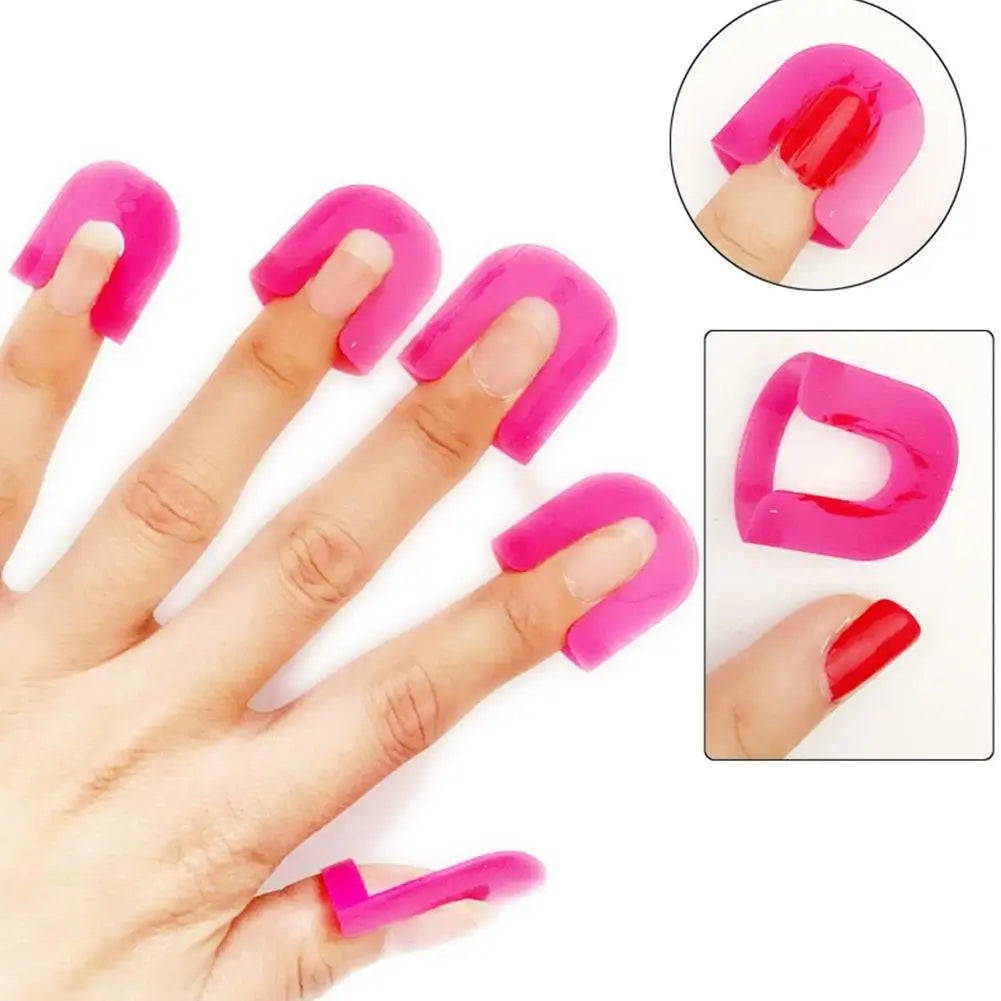 26-Piece Nail Polish Protector Set – Spill-Proof Manicure Stencils