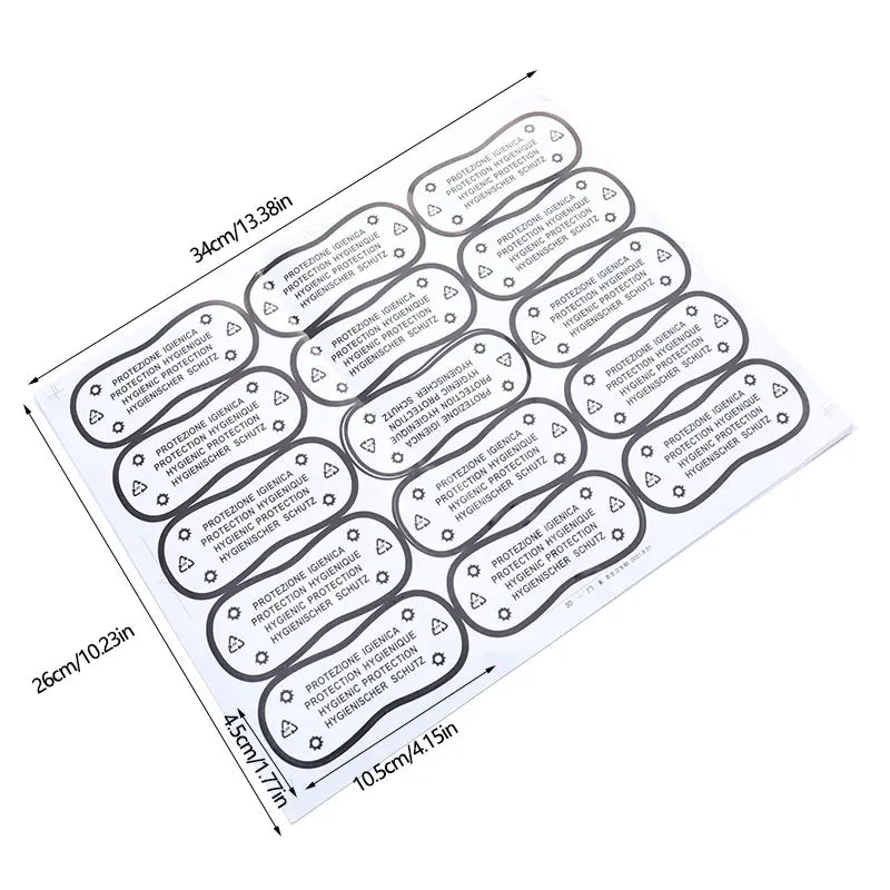 75pcs Clear Hygiene Label Stickers – Swimwear & Lingerie Try-On