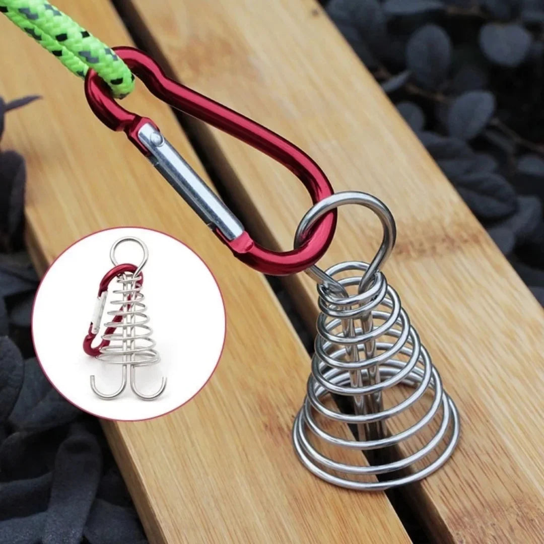 Stainless Steel Tent Wind Rope Buckle Hook Set – 4/6 Pack