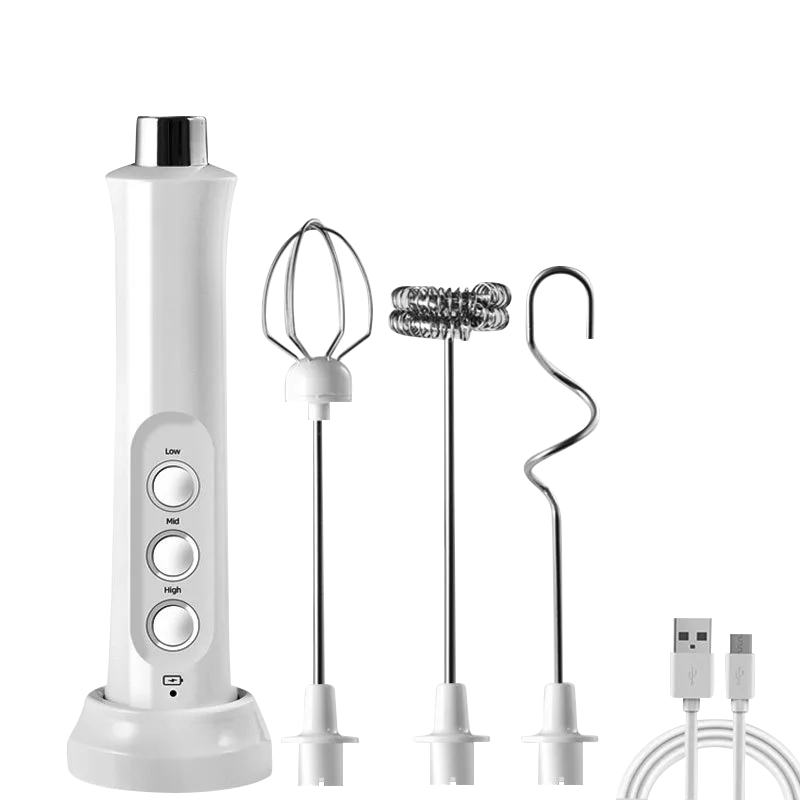 BALASHOV 3-in-1 Rechargeable Milk Frother & Drink Mixer Wand