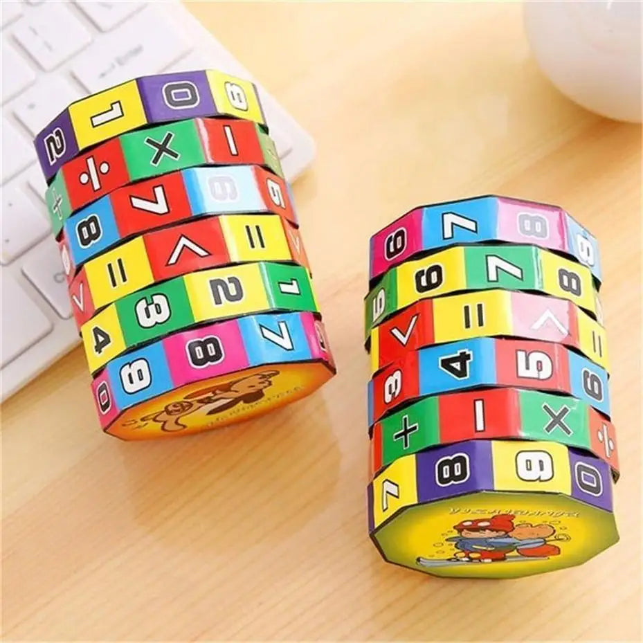 Kids Math Cylinder Puzzle Toy – Arithmetic Learning Game