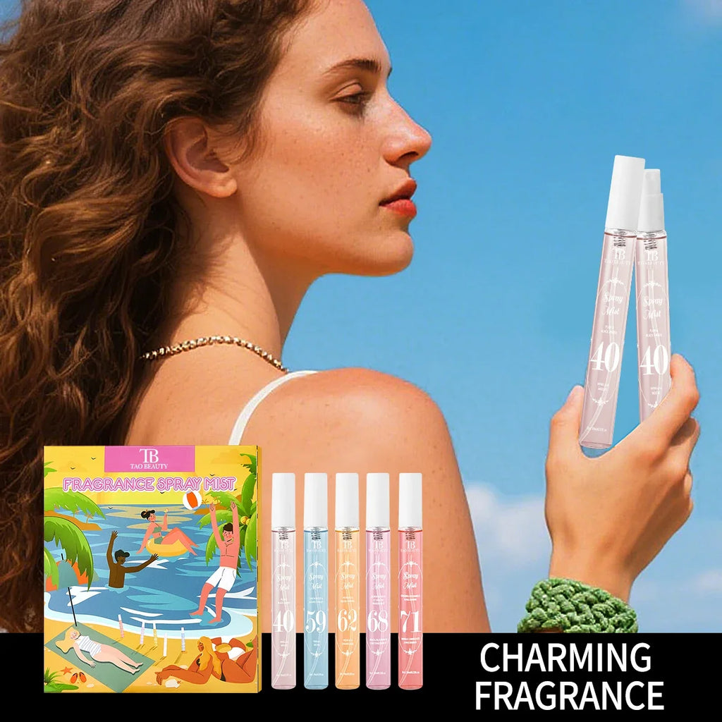 5-Piece Alcohol-Free Floral & Fruit Fragrance Spray Set 10ml