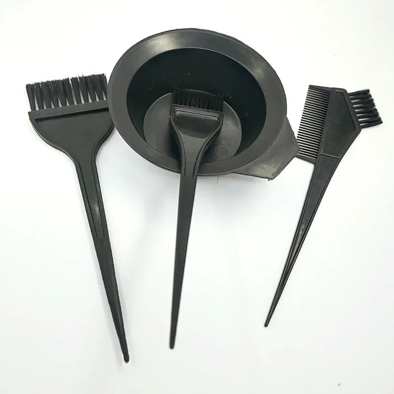 4-Piece Hair Dye Kit – Mixing Bowl, Brushes & Comb Set