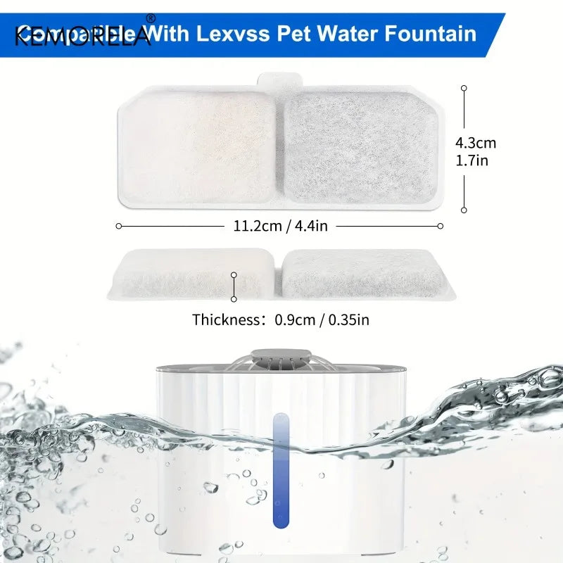 Activated Carbon Cat Fountain Filters – 6/12 PCS Replacement
