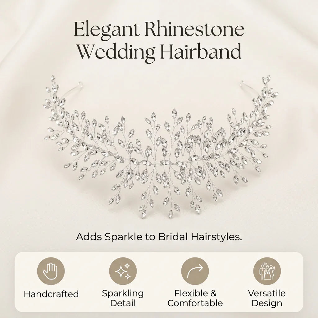 Crystal Rhinestone Hairband | Wedding & Stage Headpiece