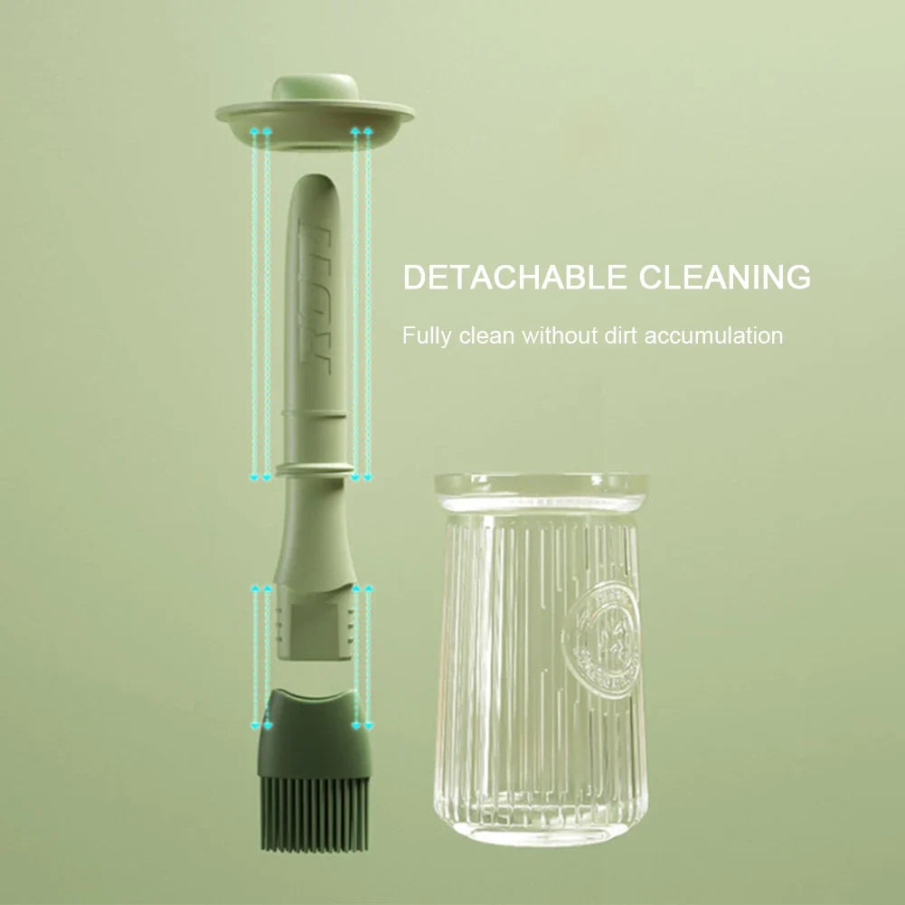 3-in-1 Silicone Basting Brush with Oil Bottle & Lid