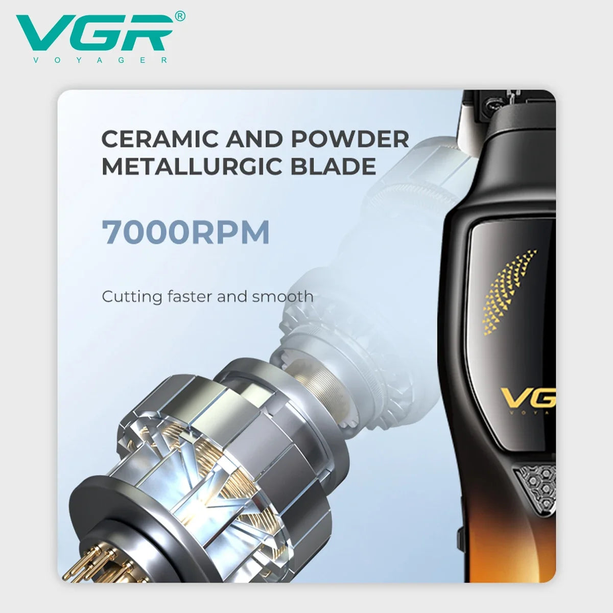 VGR V-187 Cordless Hair Clipper | LED Display, USB Charging