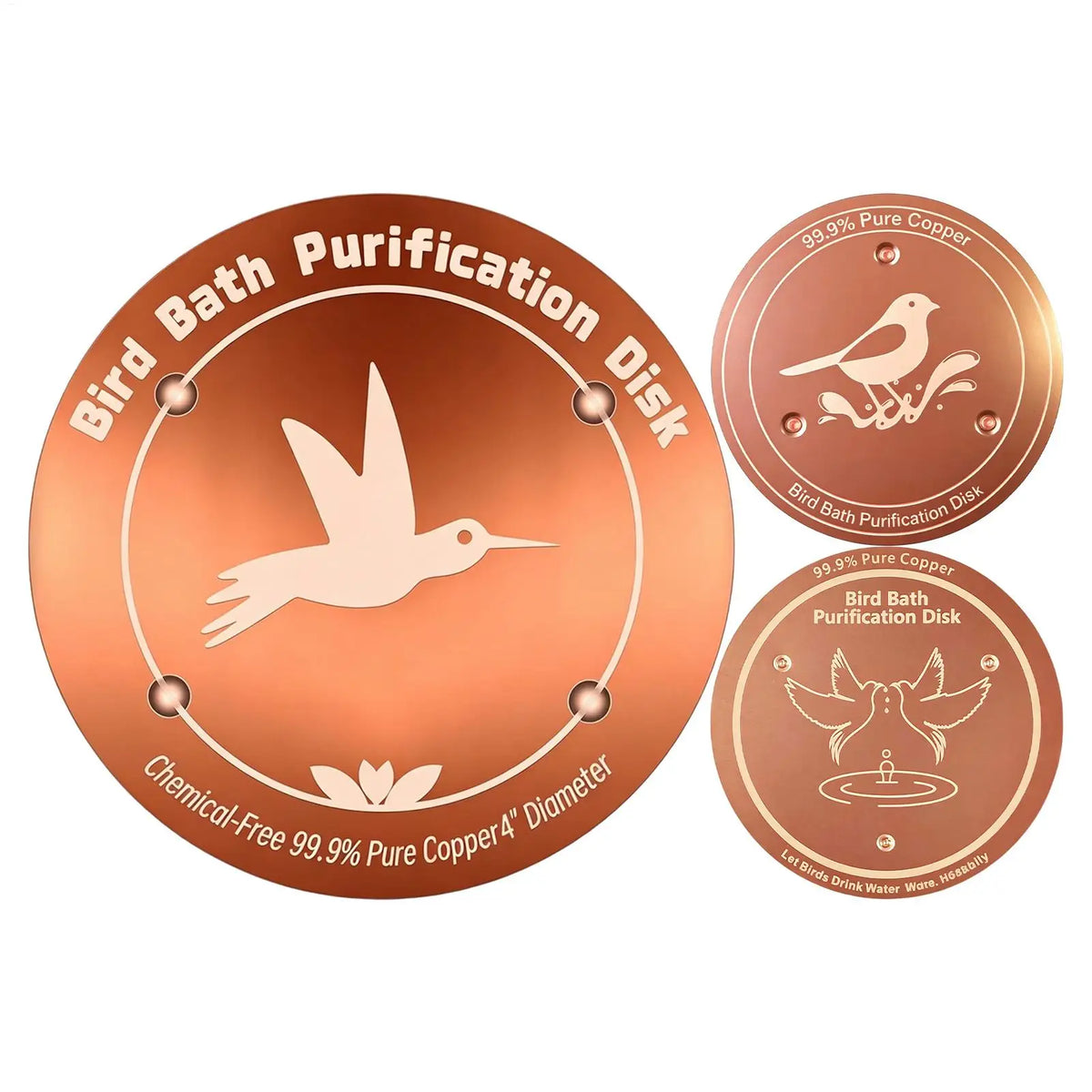 Bird Bath Copper Disk – Natural Water Purifier for Garden