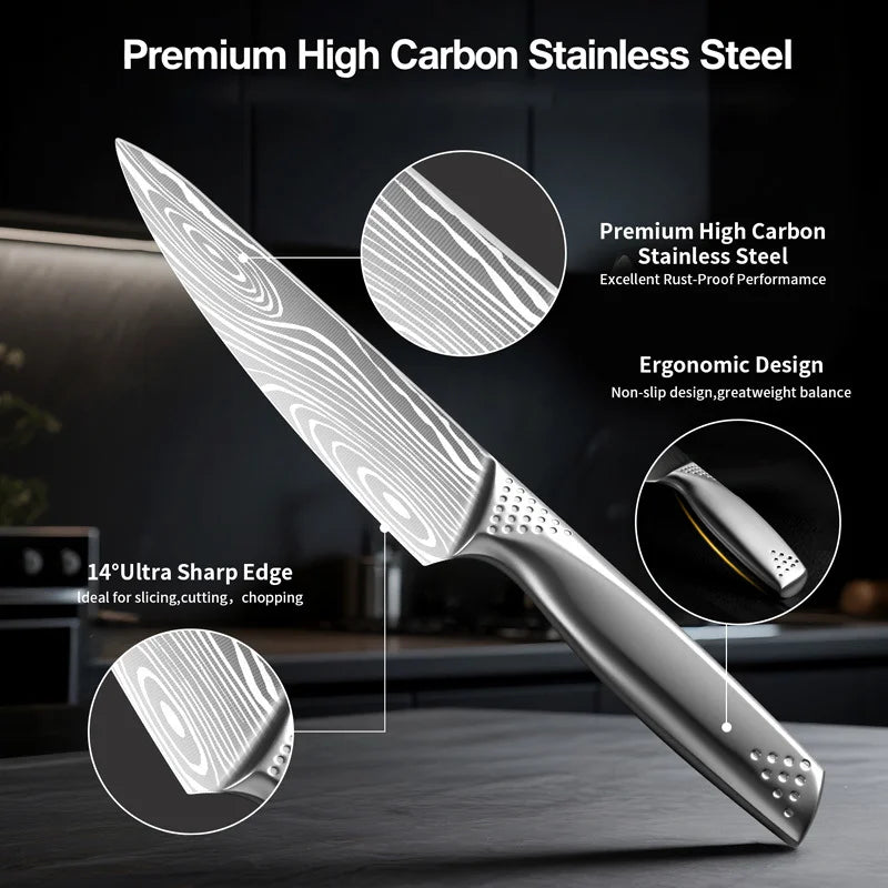 PLYS Japanese Chef Knife – Sharp Stainless Steel Kitchen Knife