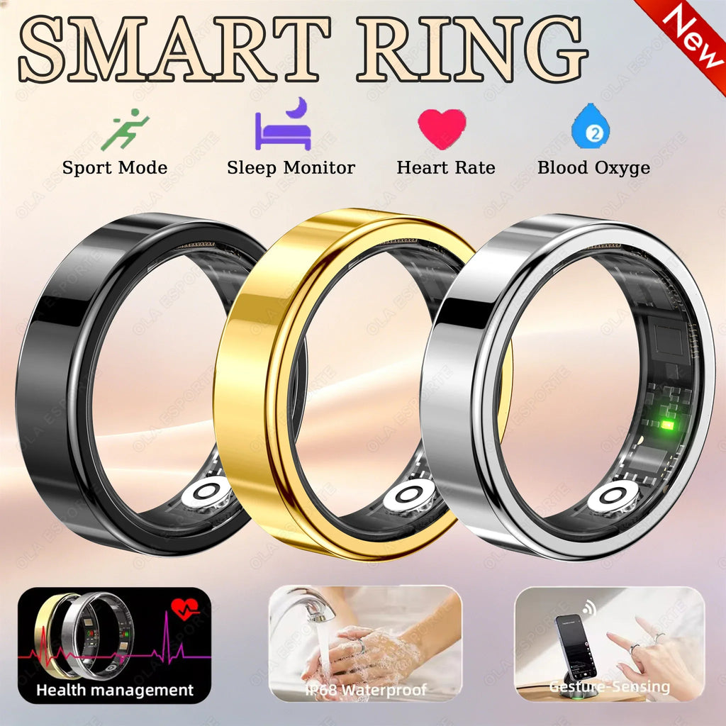 2026 Smart Ring Men Women Heart Rate Blood Oxygen Sleep Monitor