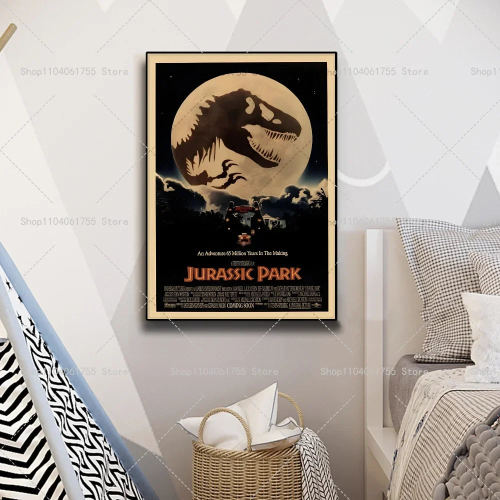 Dinosaur Jurassic Park Wall Poster – Waterproof Self-Adhesive Art