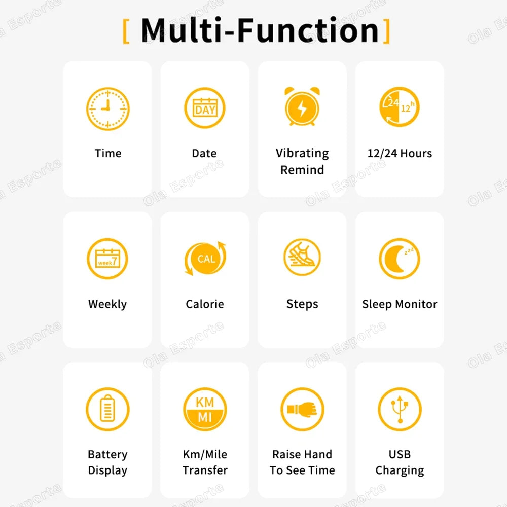 Smart Bracelet LED Digital Waterproof Clock Smartband Running