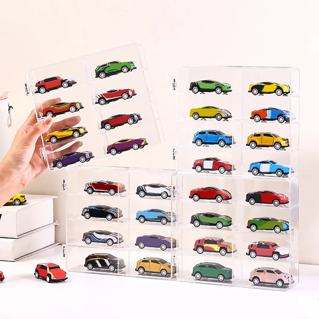 Acrylic Transparent Stackable 1 64 Car Model Storage Box Toy Cabinet