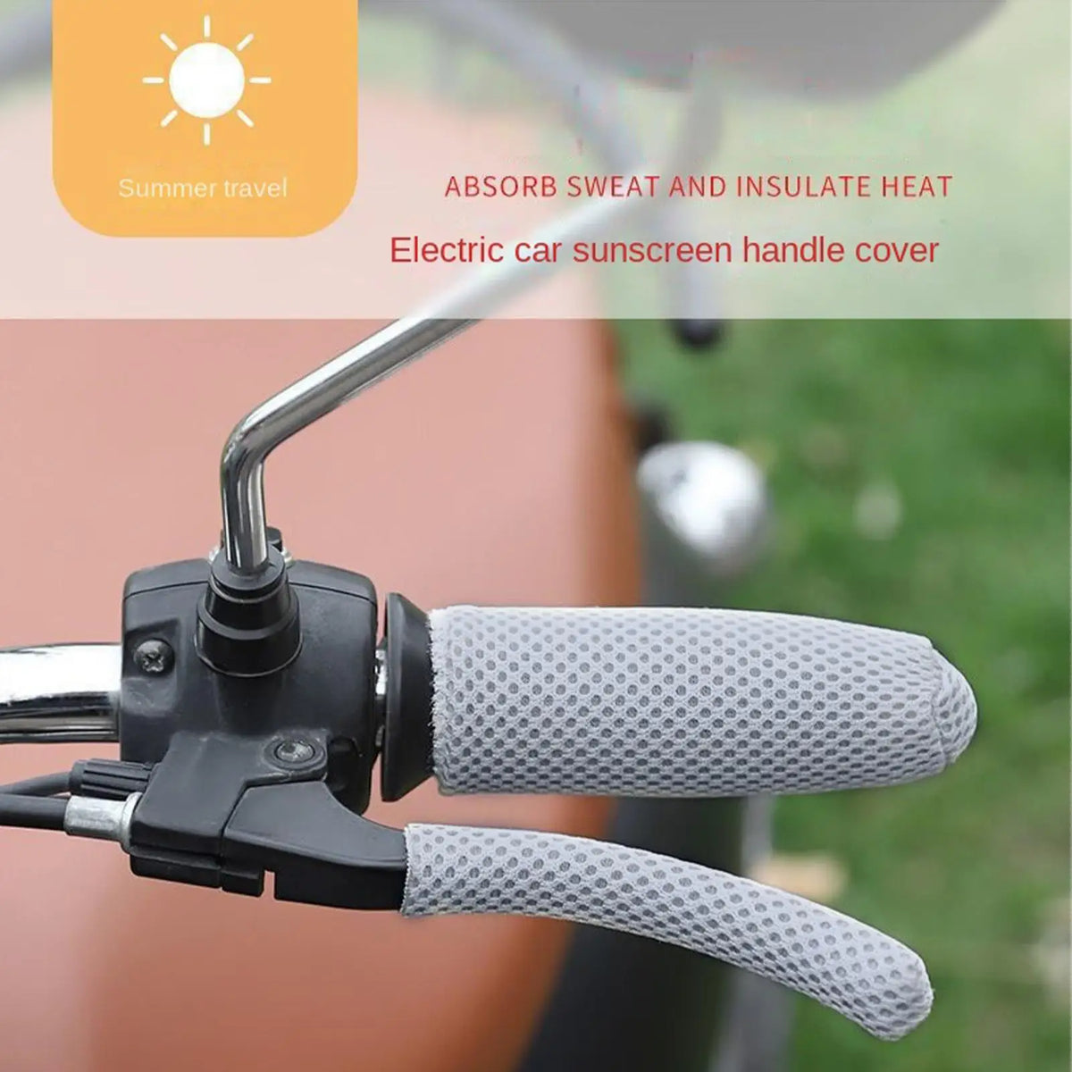 Ice Silk Motorcycle Handle Grip Cover – Non-Slip Breathable Sleeve