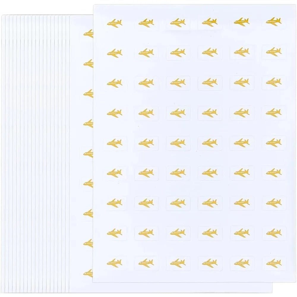 Airplane Stickers Set – 20 Sheets, 1080 Travel Theme Labels