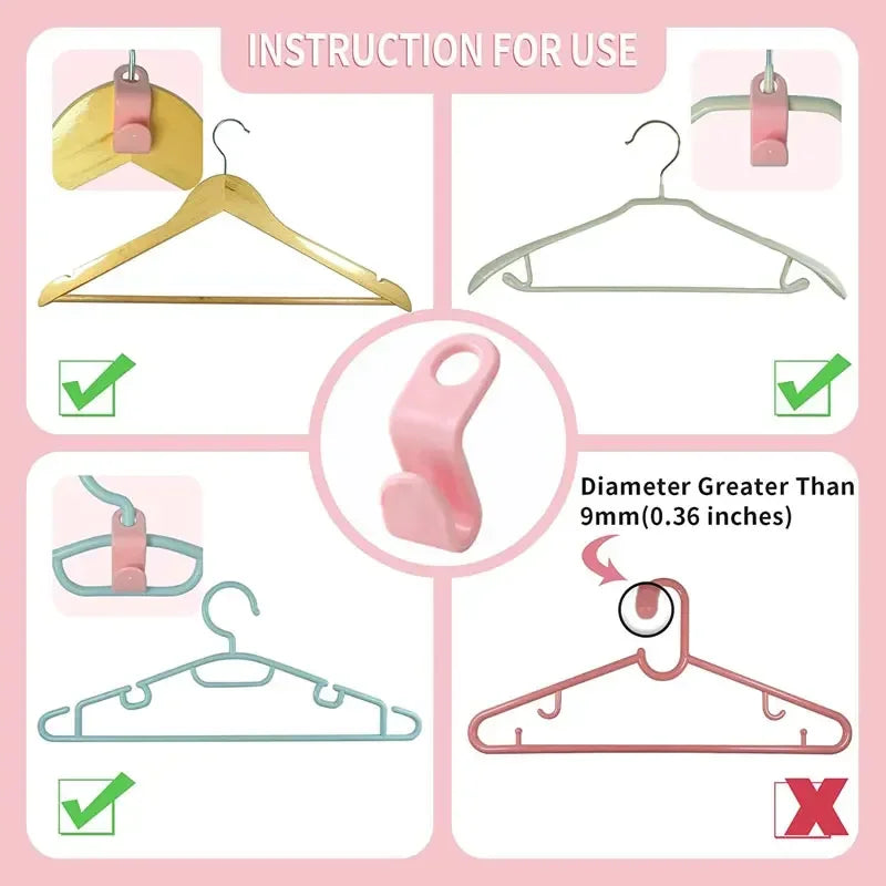 Cascading Clothes Hanger Hooks – Closet Organizer 10/20 Pcs