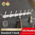 YUNJIEYA 6-Hook Aluminum Wall Rack | Bathroom & Kitchen Hooks
