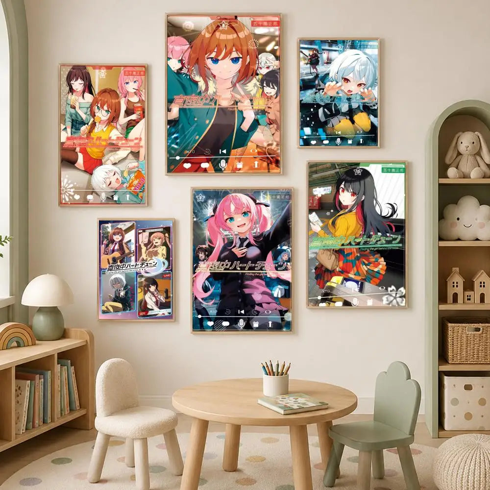 Midnight Heart Self-Stick HD Wall Art Poster – Waterproof
