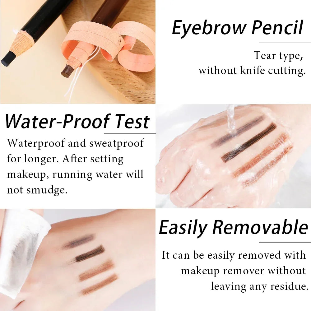 5-Piece Microblading Eyebrow Pencil Set – Waterproof Brow Pen