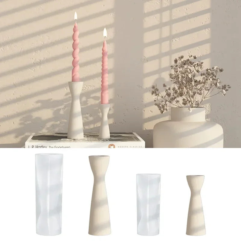 Silicone Candle Holder Mold – DIY Resin & Plaster Mould