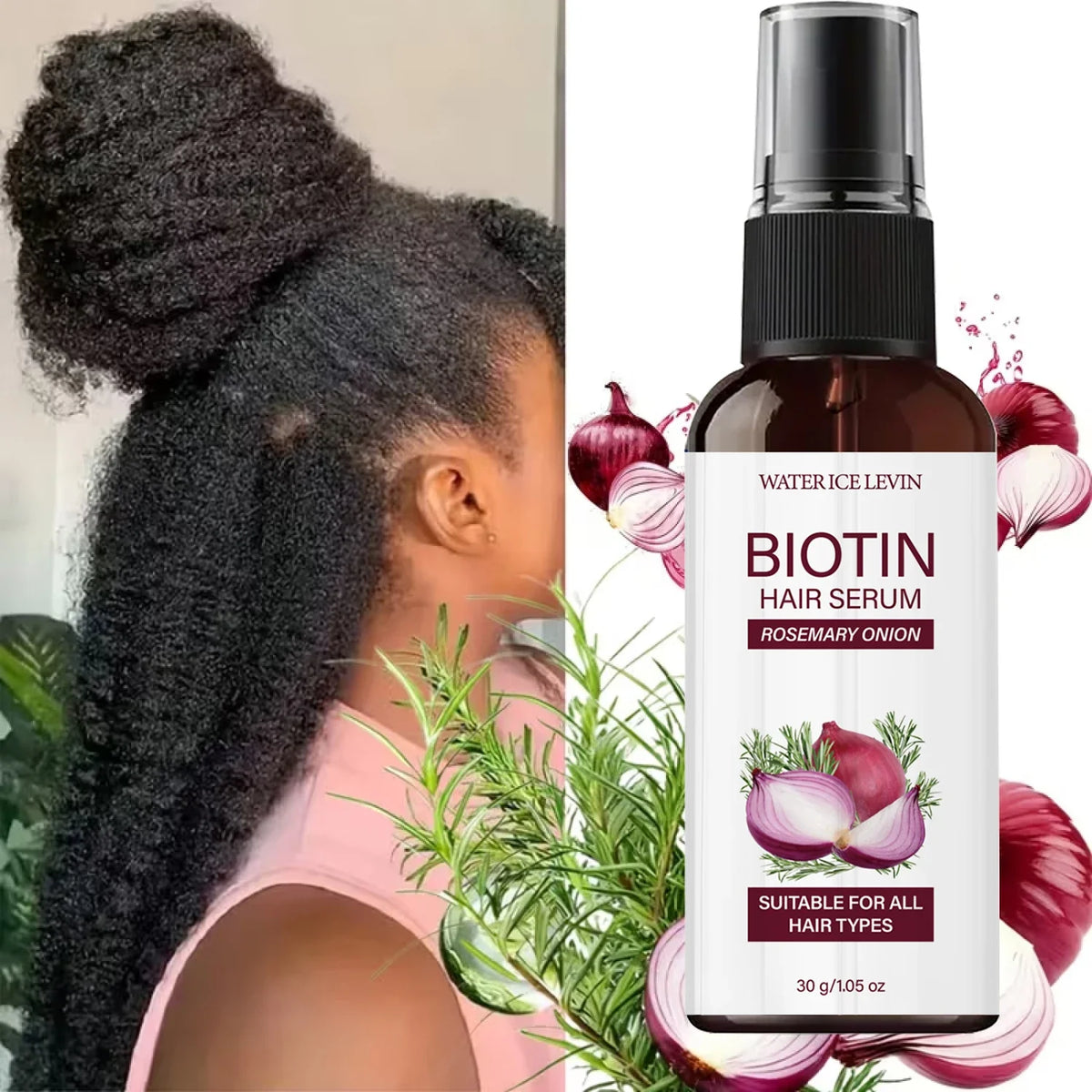 Biotin Rosemary Onion Hair Growth Serum – All Hair Types