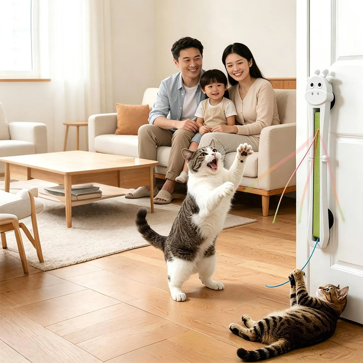 USB Rechargeable Wall-Mount Interactive Electric Cat Toy