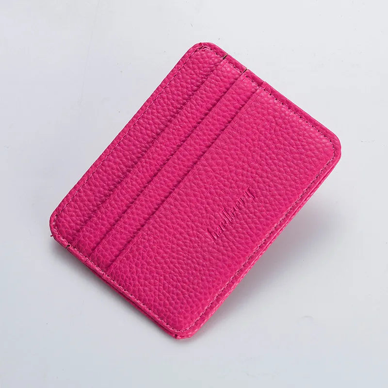 Women's Slim Minimalist Wallet – Large Capacity PU Leather