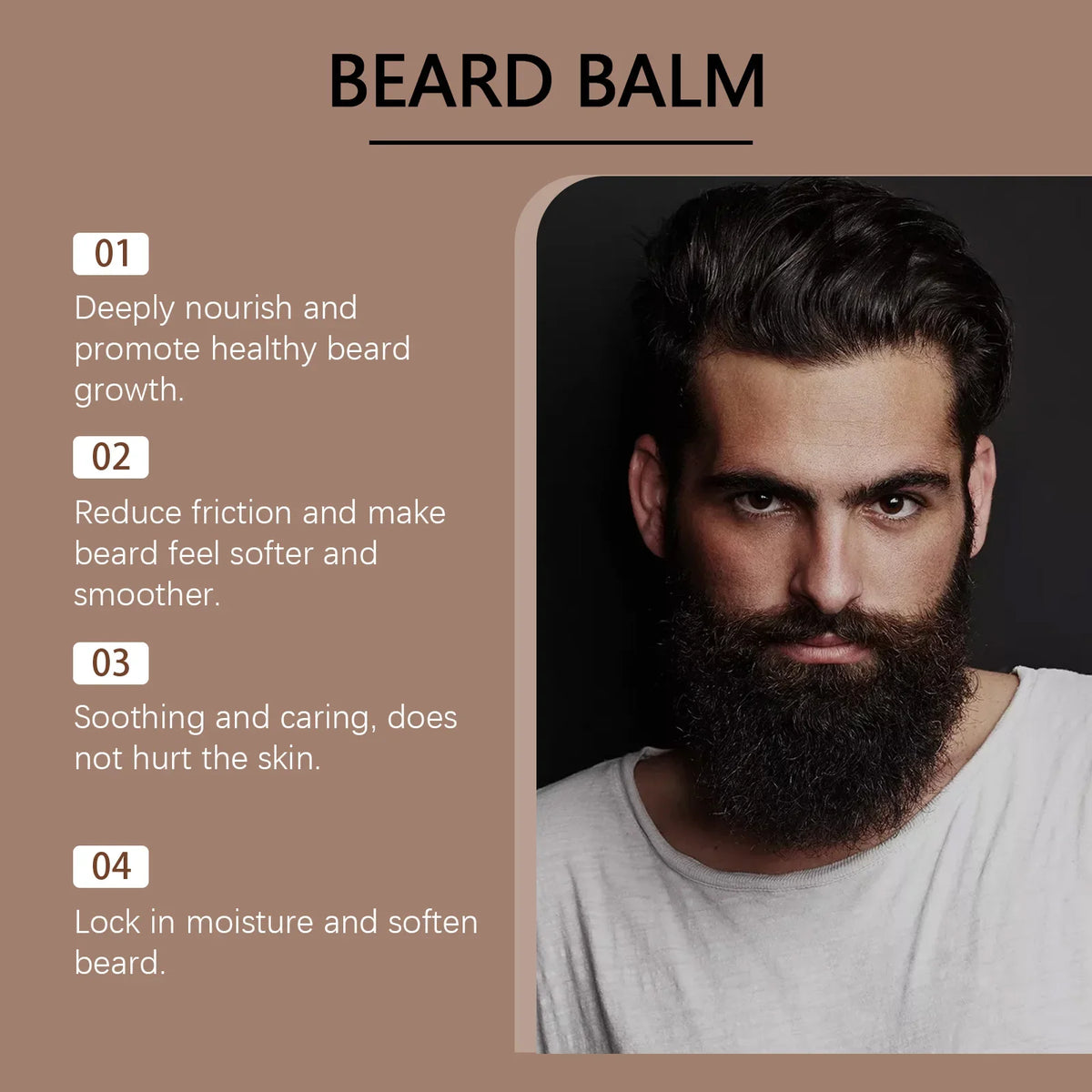 East Moon Coconut Oil Beard Balm – Moisturizing Wax & Softener