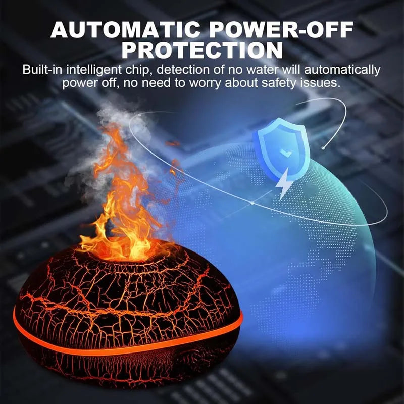 Volcano Ultrasonic Essential Oil Diffuser & Humidifier 200ml