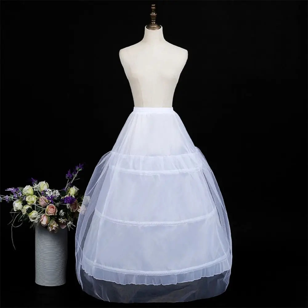 Women's 3-Hoop Crinoline Petticoat Underskirt 65/78/90cm
