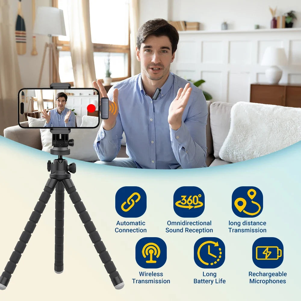 Wireless Dual Lavalier Mic – iPhone Android PC | AyeBeau