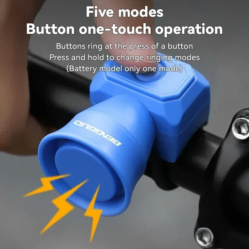 Waterproof Electronic Bike Horn – USB or Battery Powered Bell