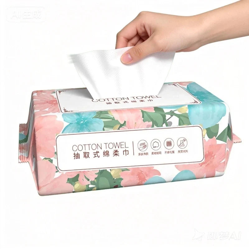 Disposable Facial Towel Wipes – Makeup Remover, Dry & Wet Use