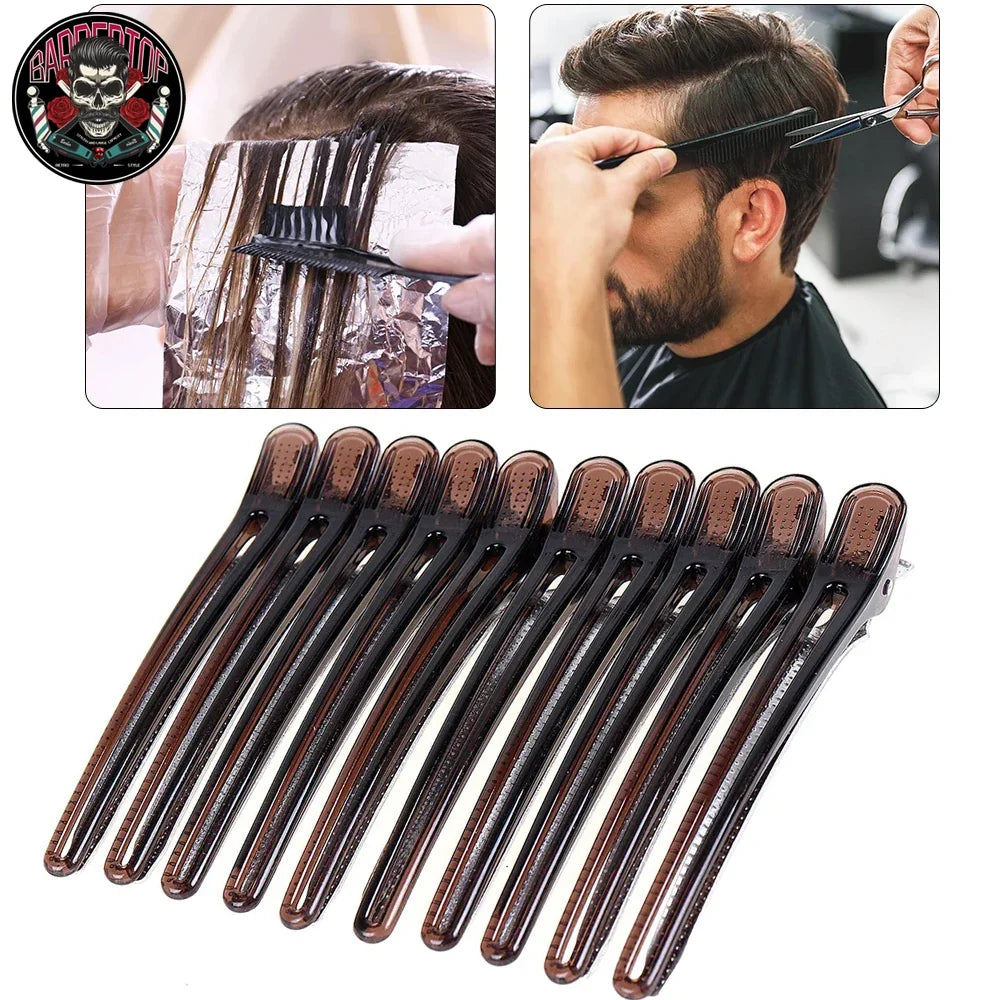 10-Pack Salon Hair Sectioning Clips | Professional Styling Clamps