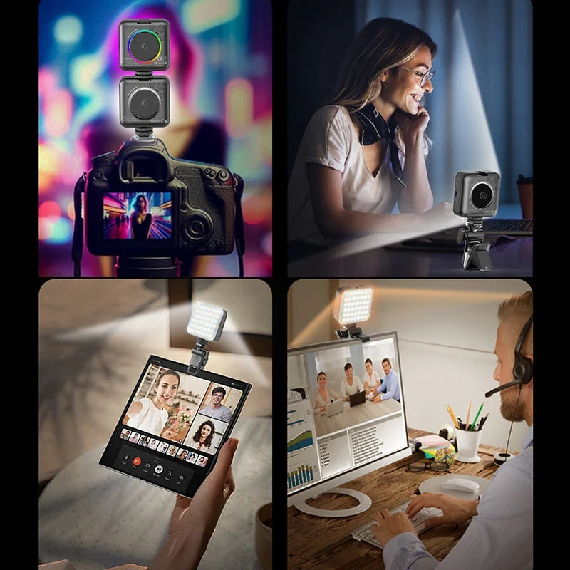 Mobile Phone Fill Light Travel Portable Camera Pocket Full-color RGB