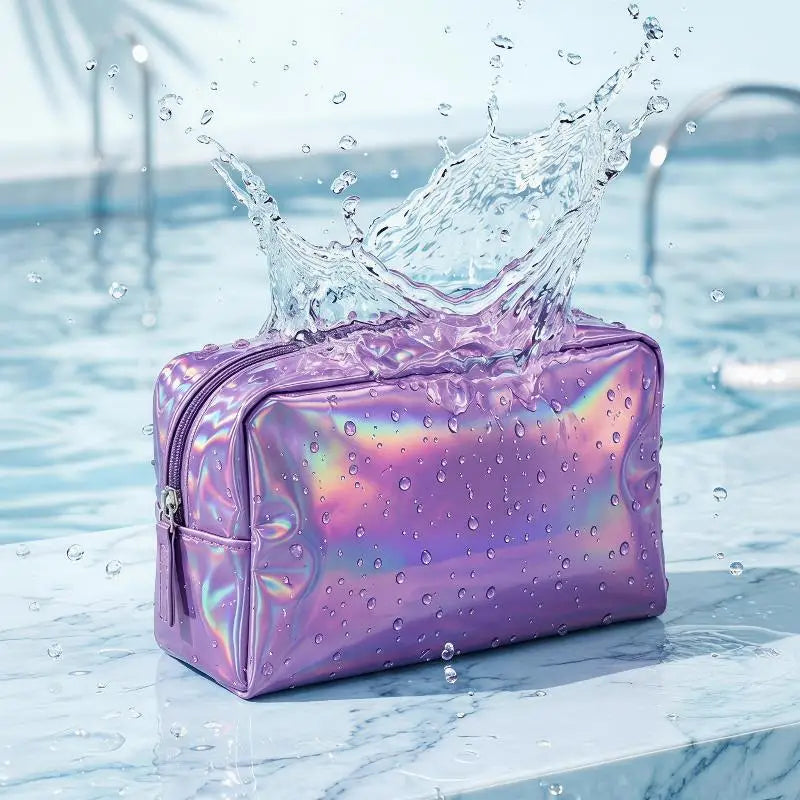 Holographic Laser Cosmetic Bag | Waterproof Travel Makeup Organizer