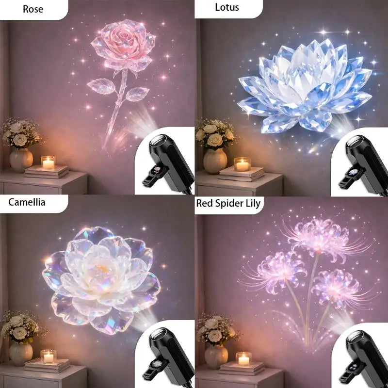 Floral Projection LED Night Light | 10 Patterns USB Powered