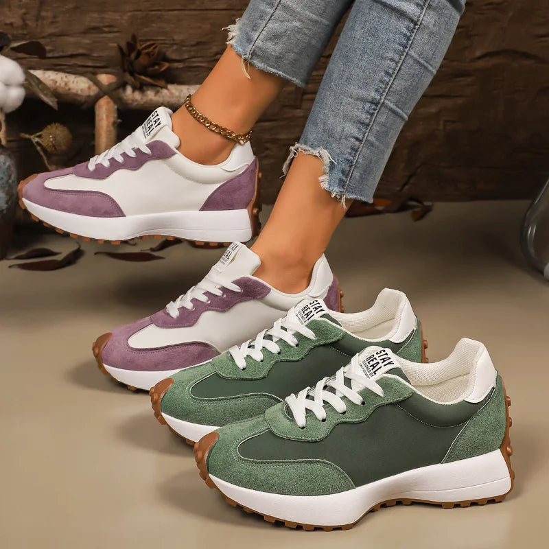 UXST Women's Platform Sneakers – Breathable Lace-Up Fashion