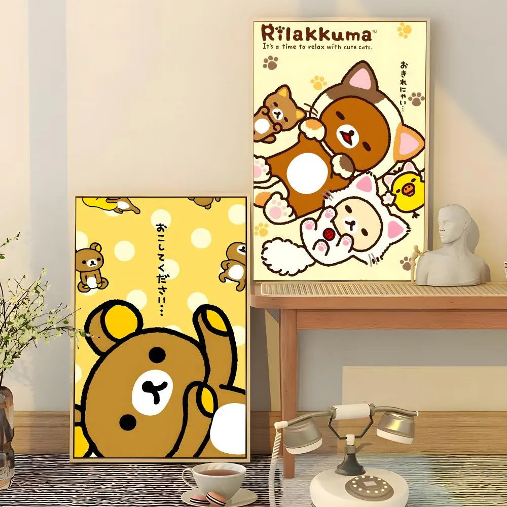 Rilakkuma Waterproof Wall Stickers – Cartoon Home Décor & Gifts