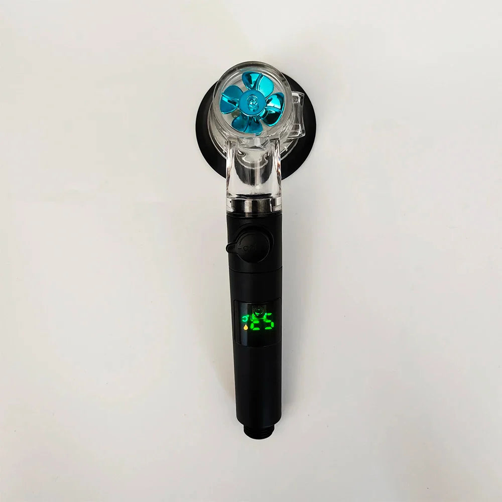 3-Mode LED Turbo Fan Shower Head | High Pressure Water Saving