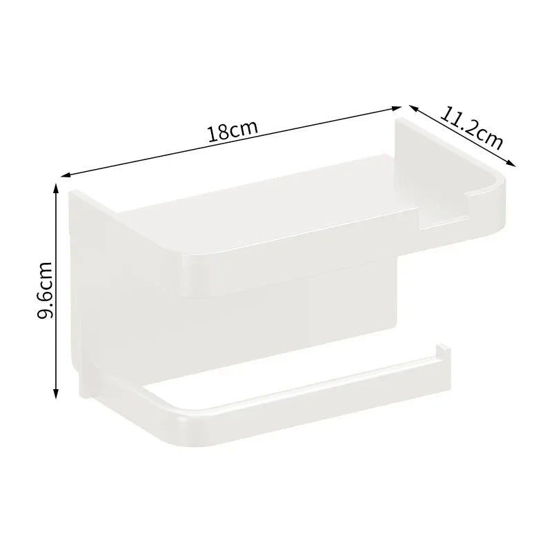 Toilet Paper Holder Plastic Storage Rack Kitchen Towel Placement