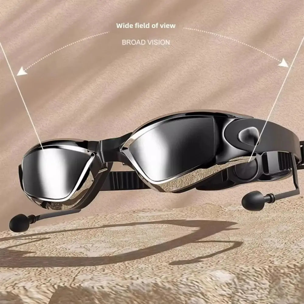 Anti-Fog Swimming Goggles with Earplugs | Silicone Swim Goggles