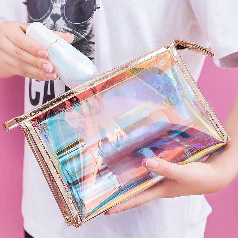Clear PVC Laser Cosmetic Bag – Transparent Mini Makeup Pouch