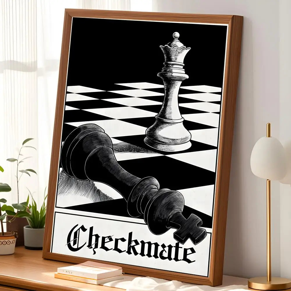 International Chess Wall Art Poster – Self-Stick HD Waterproof