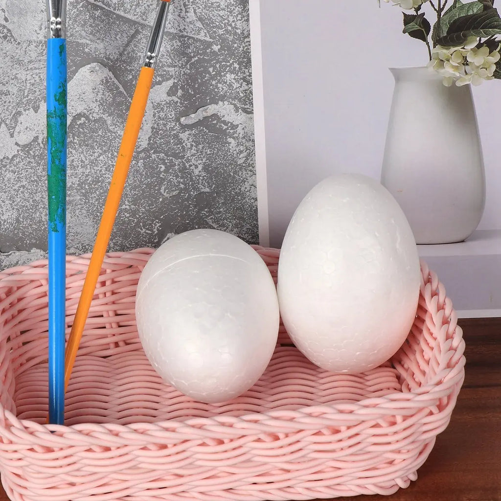 Egg Foam White Painting DIY Easter Craft Decoration Festival Home Use