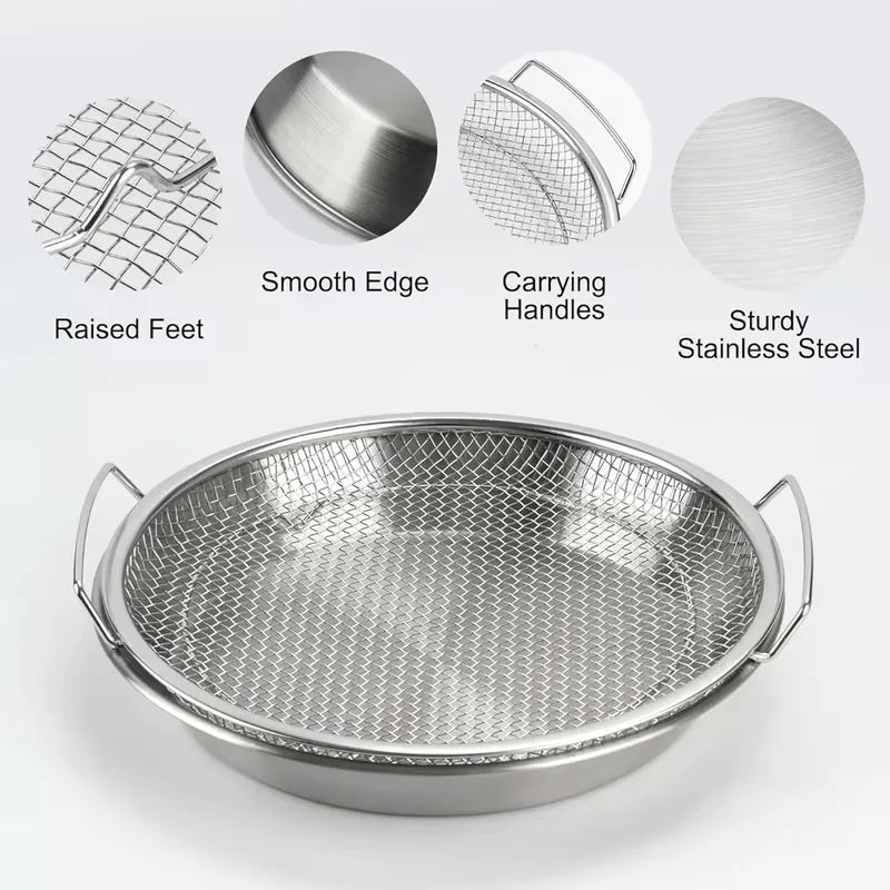 KEMORELA Stainless Steel Oil Filter Strainer Basket & Handle