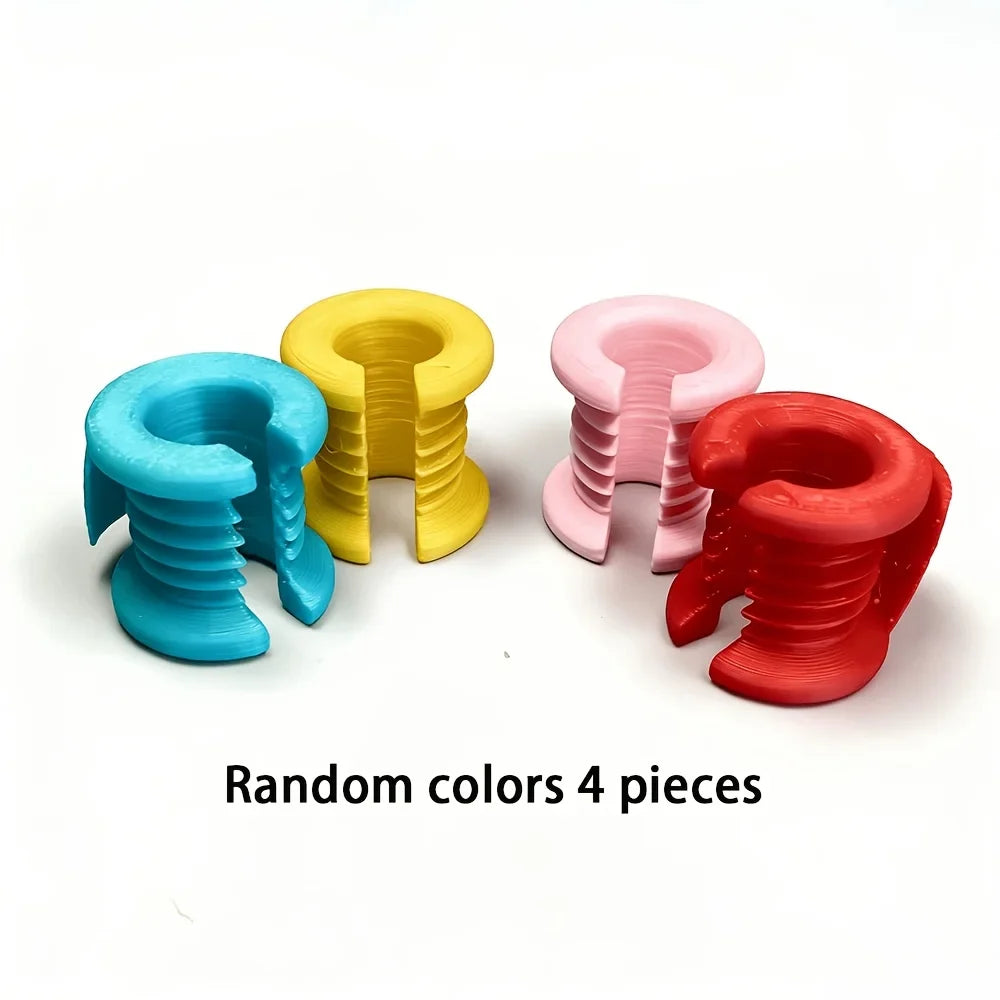 Random Crochet Finger Yarn Protective Sleeve Plastic Thumb Index